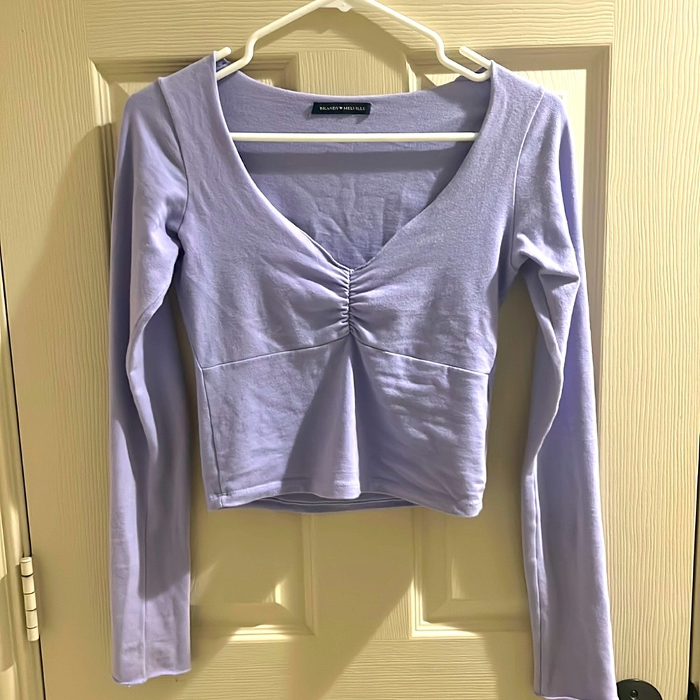 brandy melville purple long sleeve top 💜